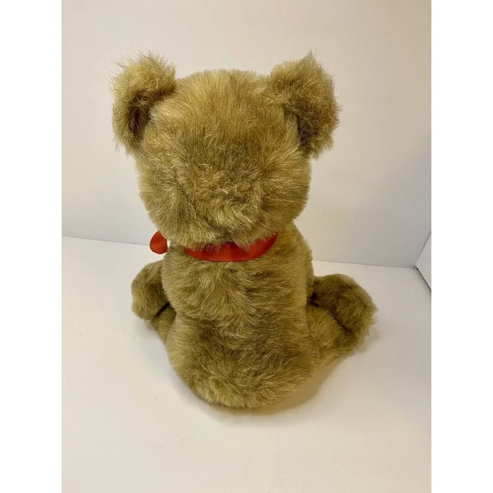 Dakin Pillow Pets 16” Stuffed Animal Plush Sitting Teddy Bear Brown 1976 Vintage